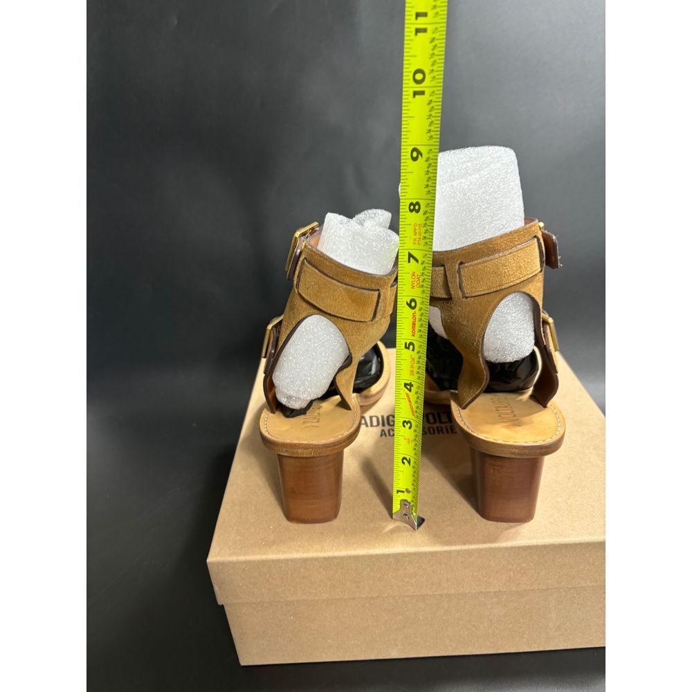 Zadig & Voltaire NIB Cecilia Caprese Sandal Suede In Brown Sz FR38/US8 MSRP $498 - Picture 7 of 9